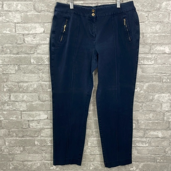 Alfani Navy Pleated Trousers - Picture 1 of 4